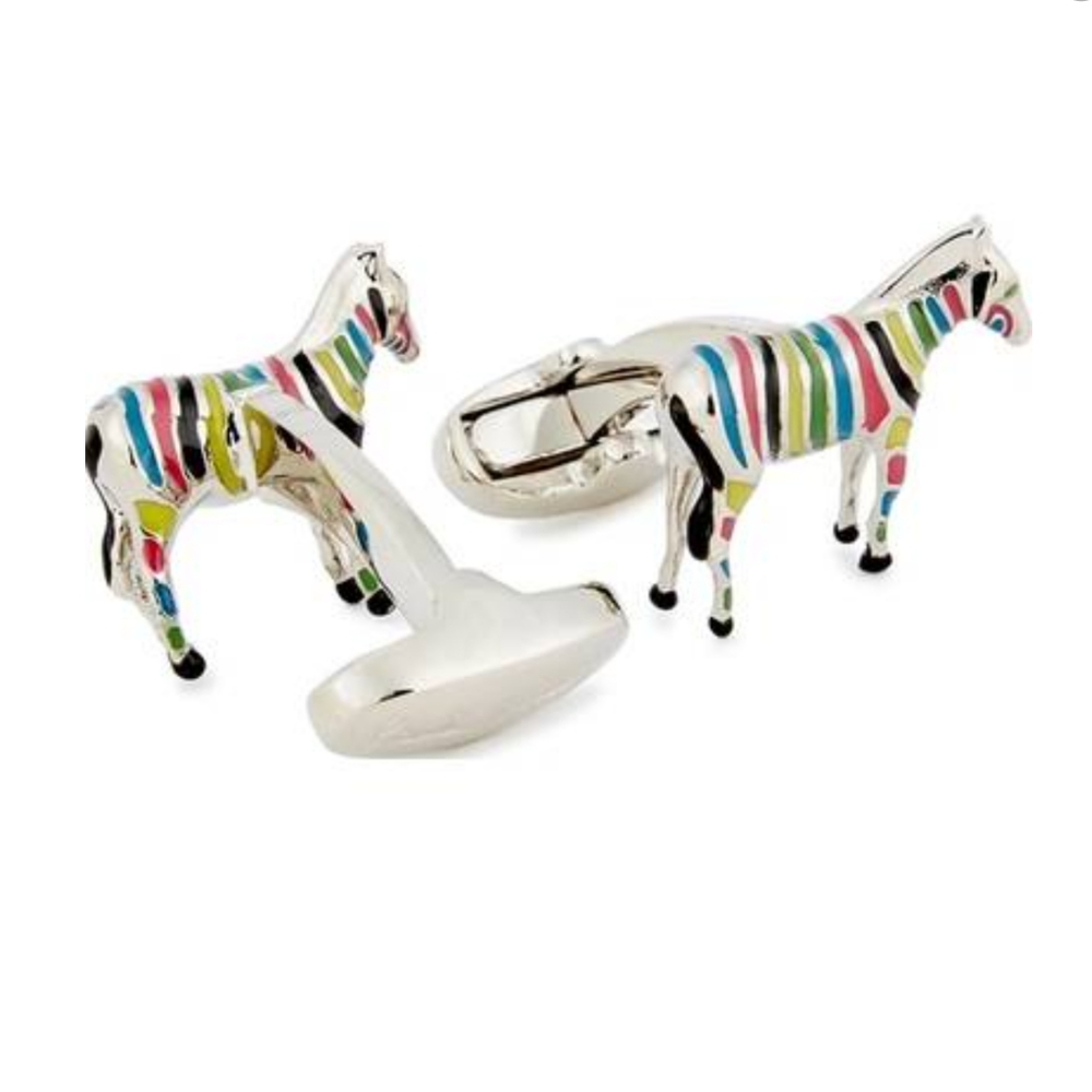 NWOT Paul Smith Zebra Silver-tone Cufflinks